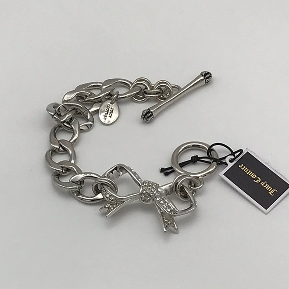 NWT JUICY COUTURE PAVE BOW STARTER TOGGLE BRACELET - Picture 2 of 7